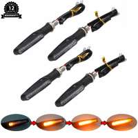 4PCS Motorcycle Turn Signals Light Flasher LED Flowing Water Blinker Motorcycle Flashing Lights Pointer Indicator For Cafe Racer